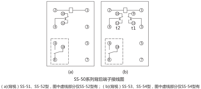 SS-54時間繼電器內(nèi)部接線圖及外引接線圖片